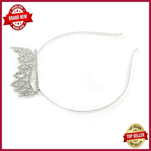 Full Round Clear Crystal Bridal Tiara Headband Rhinestone Crown Wedding Prom